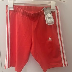 Coral pink, adidas bike shorts